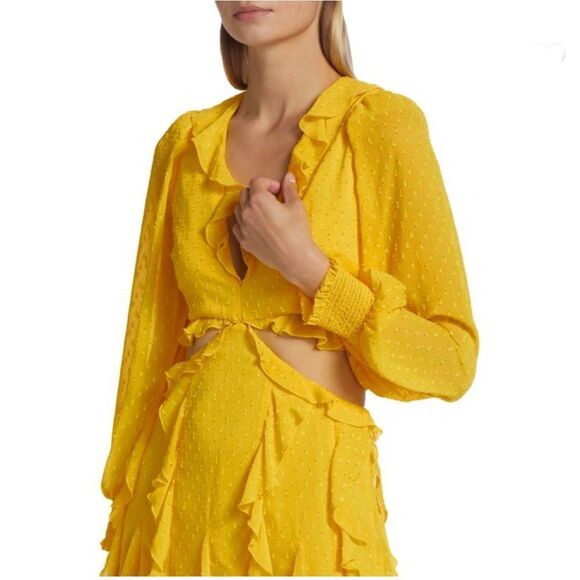 ALICE + OLIVIA Mitzi Cut Out Godet Minidress size 6 - Picture 3 of 16